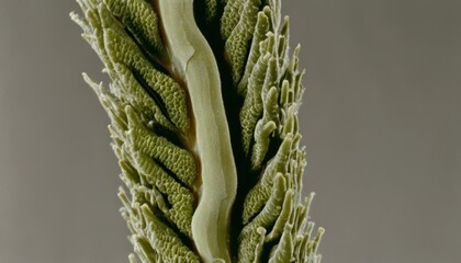 A close up of a green plant with a long stem - Powered by Adobe