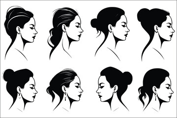 Fototapeta premium Beautiful woman line drawing, Woman face, Stylized beautiful women line art, Beautiful woman is drawn in one line art style, Girl face line art