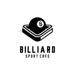 vector logo billiard sport, eight ball