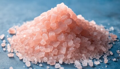 A pile of pink salt crystals