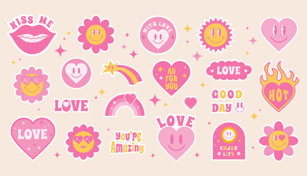 Valentine's Day stickers set