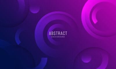 Modern blue purple geometric background with circle element. Vector illustration