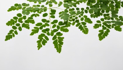 A tree branch with green leaves