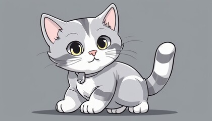 A cute kitten with a collar and bell