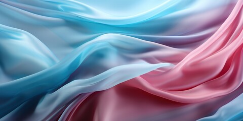 Obraz premium Abstract transparent fabric, ideal as a soft light background for beauty products or other applications, featuring satin and silk textures.