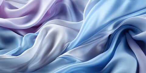 Fototapeta premium Abstract transparent fabric, ideal as a soft light background for beauty products or other applications, featuring satin and silk textures.