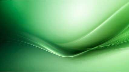 Smooth Flowing Green and White Wave Design with Abstract Energy Patterns