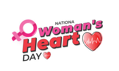 National Woman's Heart Day. background, banner, card, poster, template. Vector illustration.