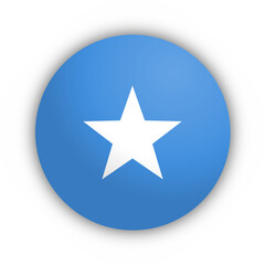 Flaga Somali Przycisk 3D - obrazy, fototapety, plakaty