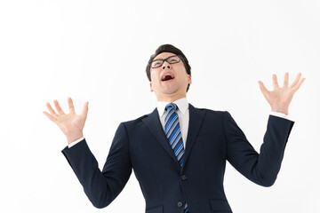 驚愕するビジネスマン