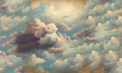 Foto op Canvas Painting of some clouds in the sky generative ai © Neelam