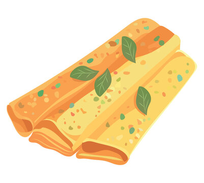 recommend clip art: Paste of colorful set. The tempting dish of lasagna is beautifully crafted with a touch of cartoon charm, making it a visually appealing and appetizing work of art. Vector illustration.