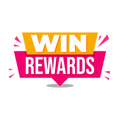 Win rewards lucky money prize icon label design vector