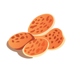 Paste of colorful set. This vibrant image showcase the ingredients for favorite dish in a unique cartoon design against a clean white background. Vector illustration.