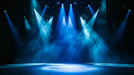 Opera Spotlight: Illuminated Theater Stage with Vibrant Backdrop