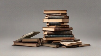 stack of old books