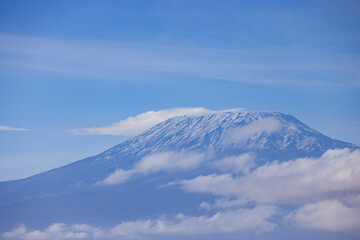 iced peak of mount kilimanjaro