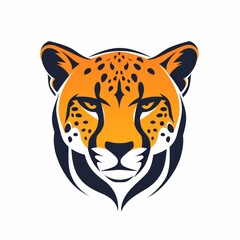 Striking Cheetah Esports Logo with Flat Design Generative AI
