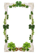 Clover Border Frame PNG Transparent Background