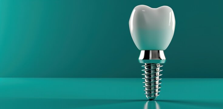 Highly detailed dental implant model: ideal illustration for medical and educational use