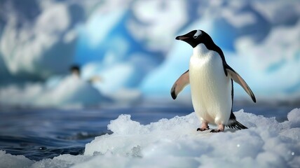 Fototapeta premium artificial intelligence macro image of a cute penguin