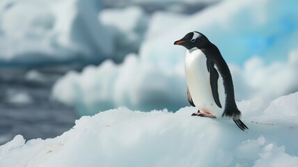 artificial intelligence macro image of a cute penguin