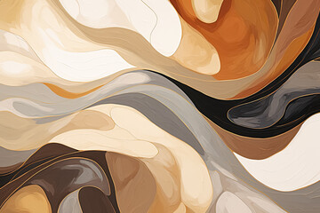 Marble abstract background. Brown and beige colors. Generative Ai