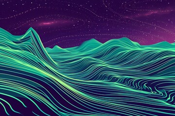 cyberpunk background wireframe city generated ai.