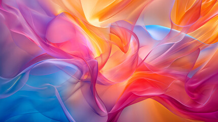 Fototapeta premium Vibrant Smoke Wave in Blue and Purple: Abstract Colorful Background with Smooth Motion and Fiery Design