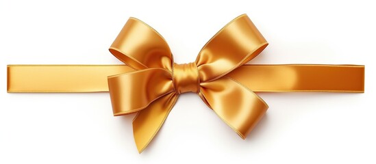 decorative golden bows with horizontal gold ribbon