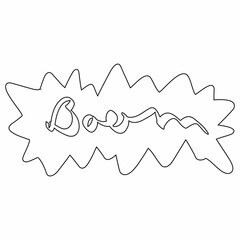 Text, bom doodle design.