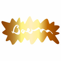 Text, boom gradient design.