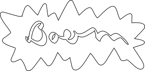 Text, bom doodle design.
