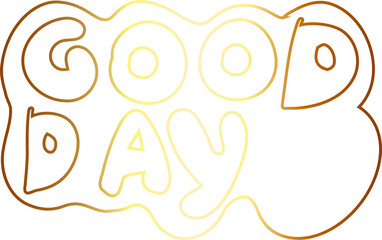 Text, good afternoon, gradient drawing