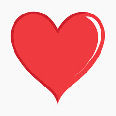 Vector cartoon simple heart shape