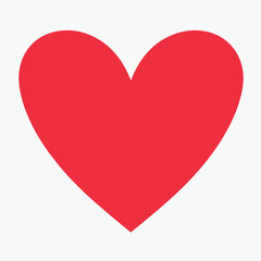 Vector cartoon simple heart shape