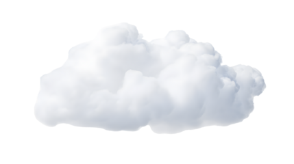 Transparent Realistic White Cloud, Isolated PNG