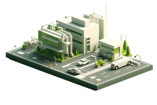 Industrial Factory Model ,Transparent, PNG