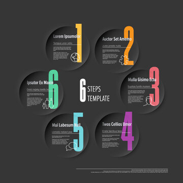 Modern 6-Step Infographic Design Template