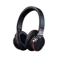 Transparent Modern Stylish Headphones, Isolated PNG