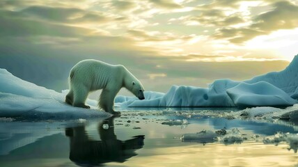 an artificial intelligence image of a polar bear
