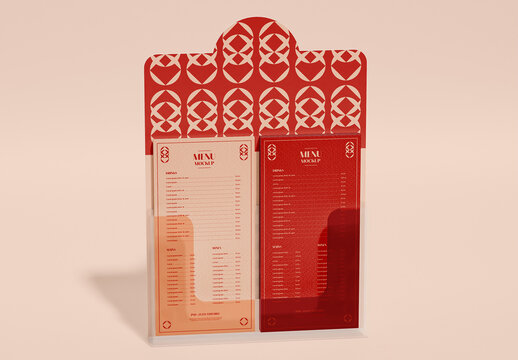 Two Standing Menus Mockup