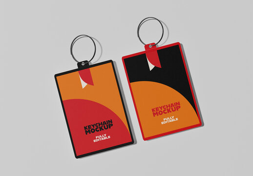 Two Keychains Mockup