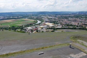 Blick vom Saarpolygon auf der Bergehalde Ensdorf