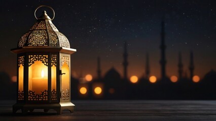 Ramadan lanterns with a Ramadan Kareem theme - obrazy, fototapety, plakaty