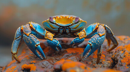 illustration of cute colorful crab prints