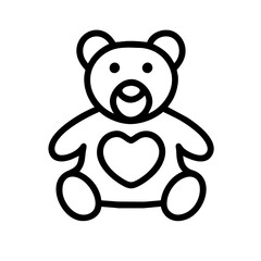 Obraz premium Teddy bear icon 
