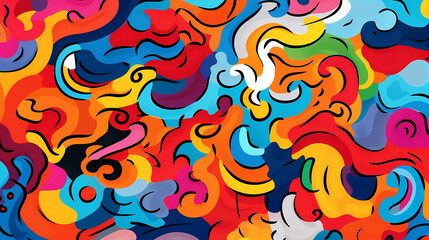 Cute graffiti art abstract background poster web page PPT, art background