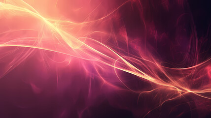 Abstract Vibrant Purple and Red Smoke Waves on Dark Background