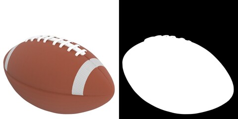 Fototapeta premium 3D rendering illustration of an American Football ball